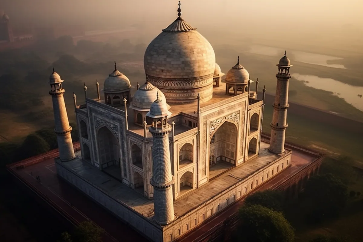 Indian heritage minaret at sunset — 5-year Indian tourist e-Visa from the UK