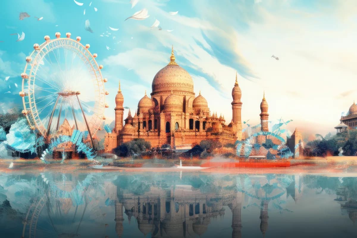 Indian travel celebration backdrop — Matrix NRI UK documentation support
