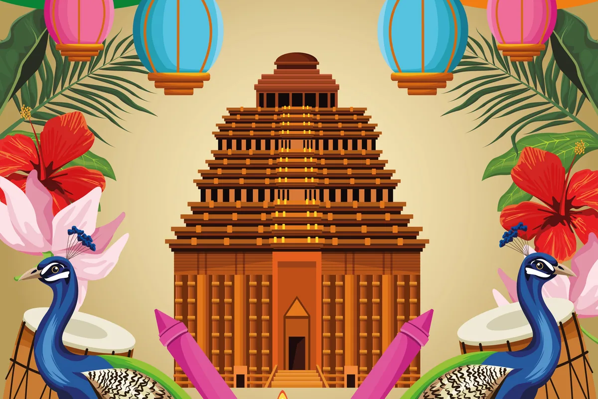 Indian national monument with peacock, drums and fireworks — Fresh OCI card application from the UK