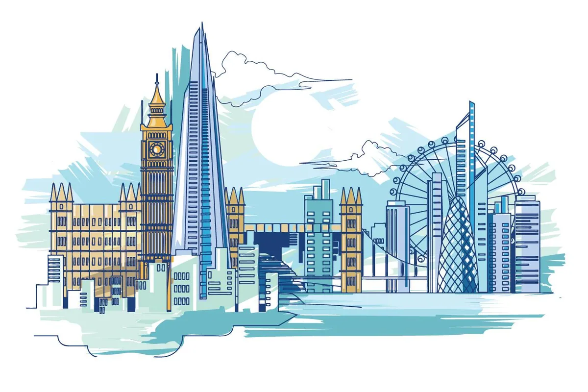 London Shard and city skyline — UK passport renewal support